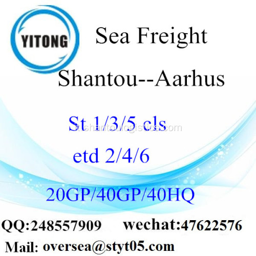 Shantou Port mare che spediscono a Aarhus